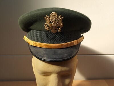 US kepie met  Army Officer Cap Eagle Badge
