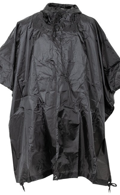 Poncho "Zwart" Rip Stop