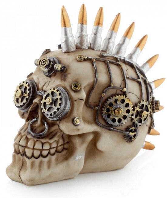 Schedel Steampunk met kogelriem