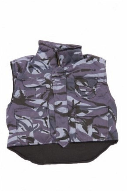Kinder body warmer camo blauw