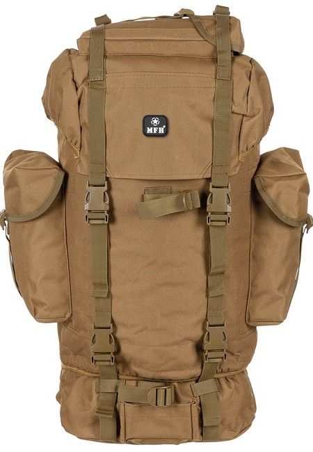 BW gevechtsrugzak, 65 l, Aluminiumversterking, coyote tan
