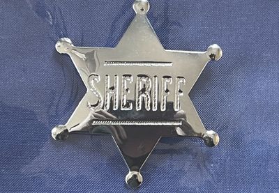 Sheriff ster zilverkleurig