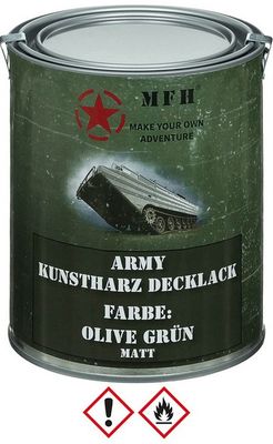 Olive Groen - legerlak mat - 1 liter - ral 6014