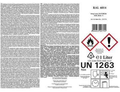 Woud Groen - Legerlak mat - 1 liter - ral  6031