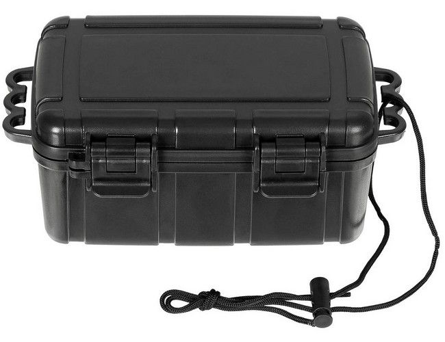 Kunststof Box,  waterdicht, gewatteerd en zwart