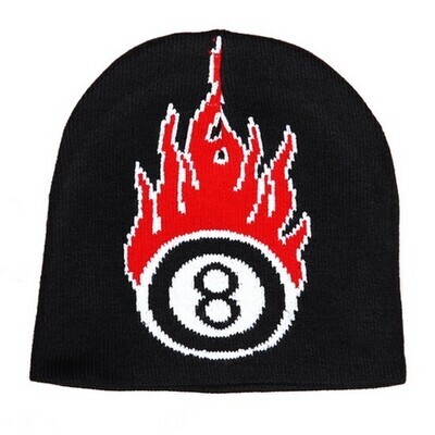 Biker Beanie flame ball 8