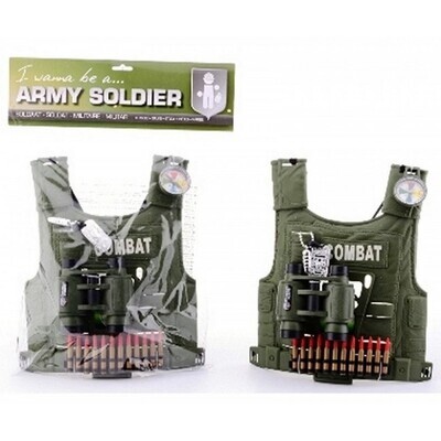Army Soldier harnas met attributen