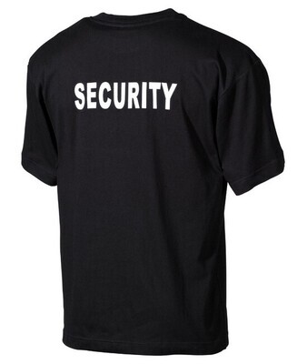T Shirt - Zwart met "Security" opdruk