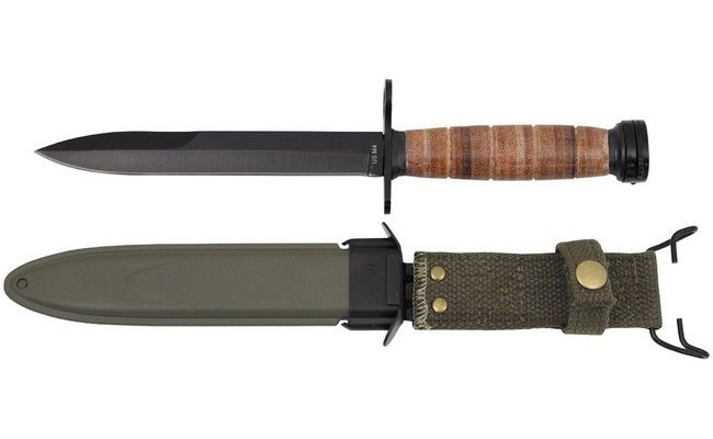 Amerikaanse M4-bajonet, leren handgreep, M8 plastic schede