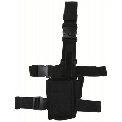 Verstelbaar pistoolbeen holster - zwart - rechts