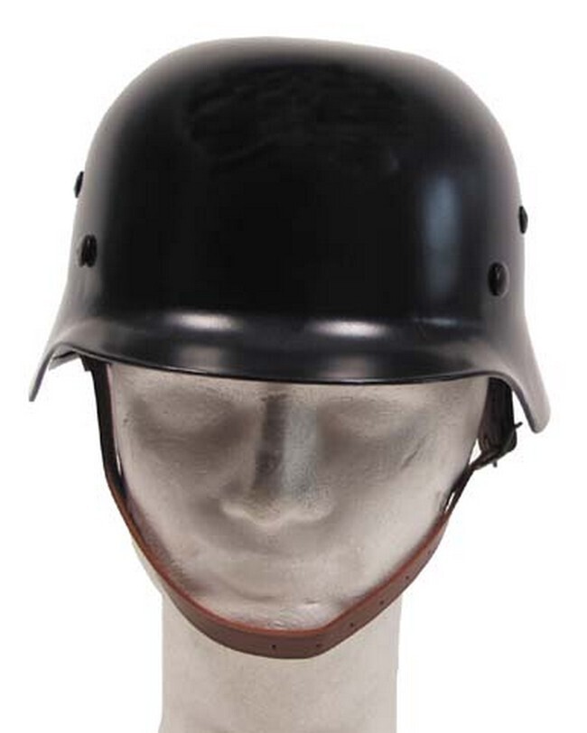 Duitse staalhelm zwart replica WW II Duitse staalhelm zwart replica WW II