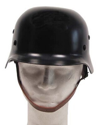 Duitse staalhelm zwart replica WW II