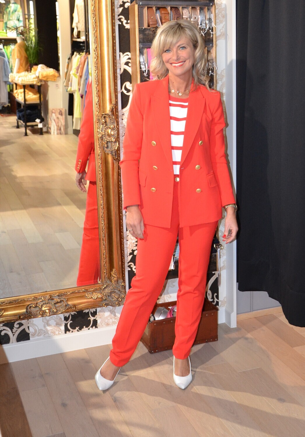 BROEK VAN NENETTE 35BB-EDDA ROSSO