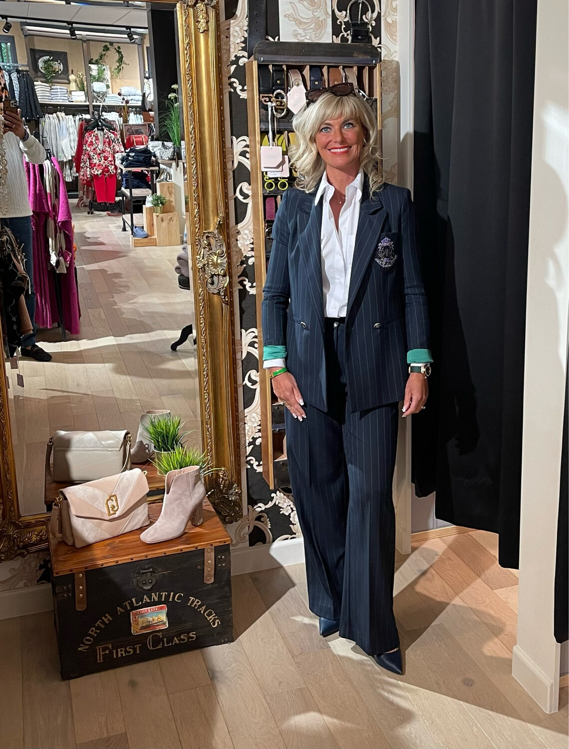 BROEK VAN NENETTE 36BB-ETEL BLU NAVY