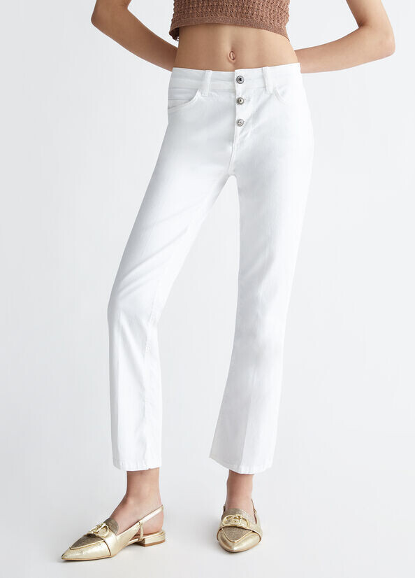 BROEK VAN LIU JO UA4072-TS047 11111 BIANCO OTTICO