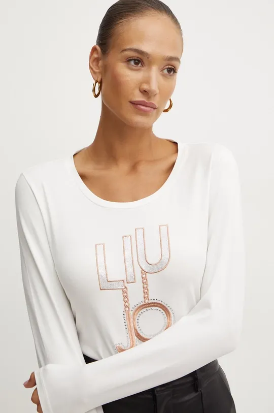 T-SHIRT VAN LIU JO TF4206-JS088 N9753 WH.SUGAR/LIUJO CHAIN