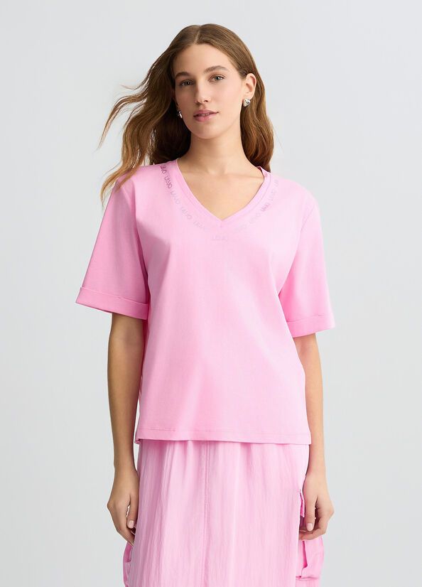 T-SHIRT VAN LIU JO TA5175-JS923 M9491 CANDY POP/LIUJO NECK