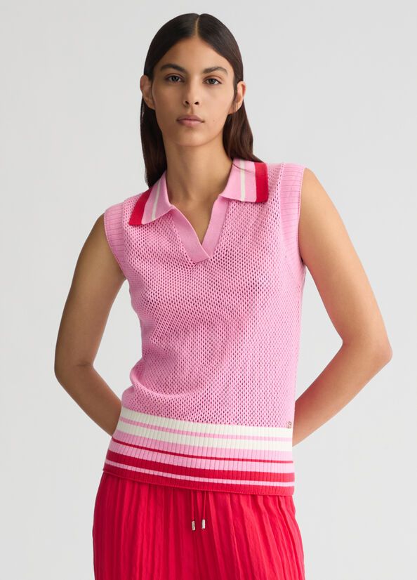 PULL VAN LIU JO TA5287-MS016 C3611 CANDY POP/W.MILK/RED