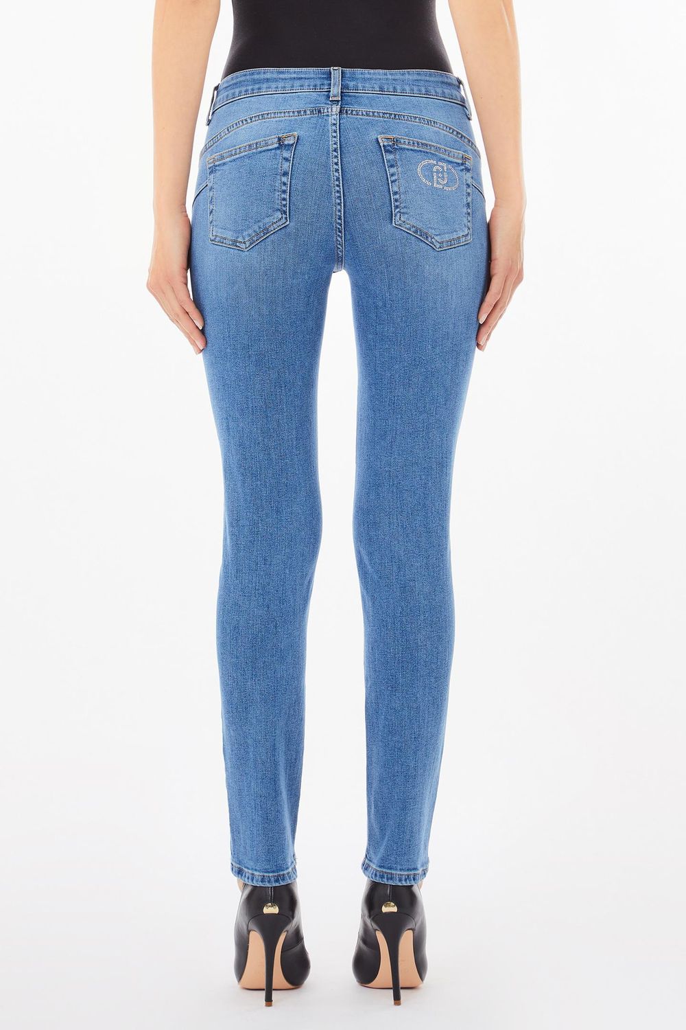 BROEK VAN LIU JO UA5001-D4448 78863 DEN.BLUE LT FRAY WAS