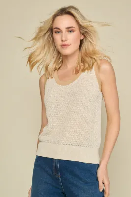 TOP VAN MARIE MERO TO60/CRE+CAM CREAM/CAMEL