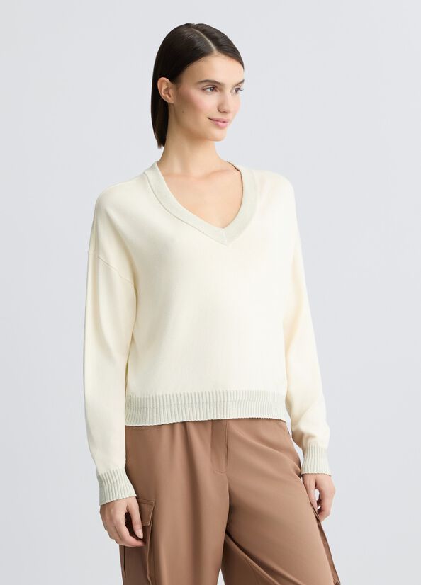 PULL VAN LIU JO TA5062-MS49I 10105 WHITE MILK