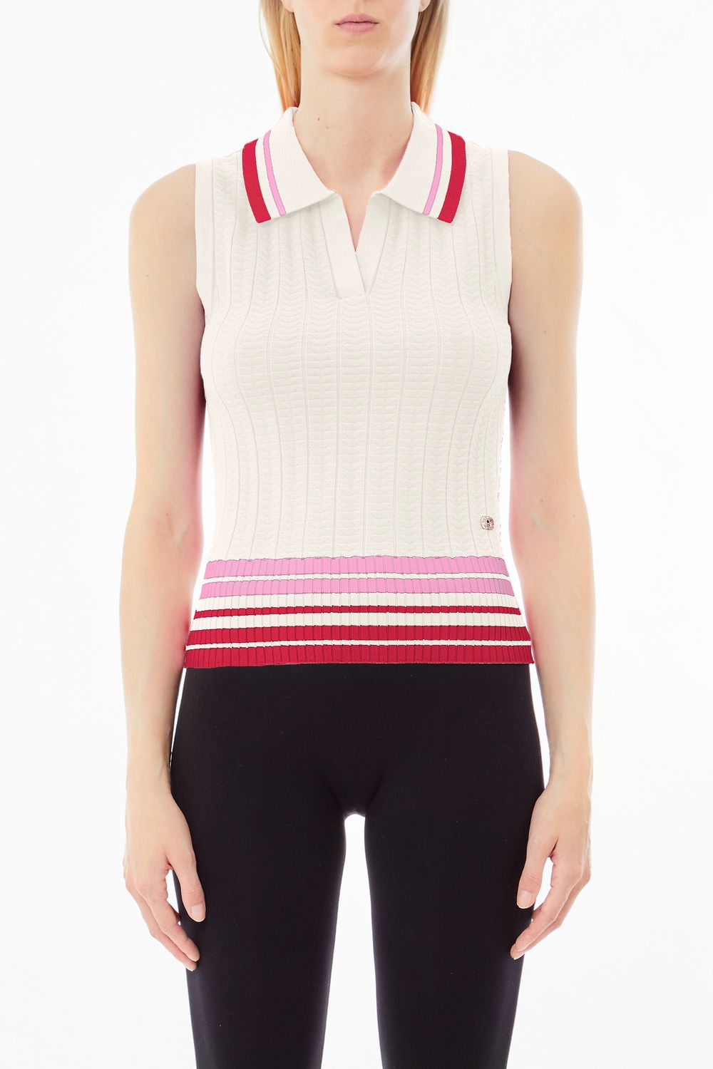 PULL VAN LIU JO TA5086-MS36L C3596 WH.MILK/RED L/CANDY