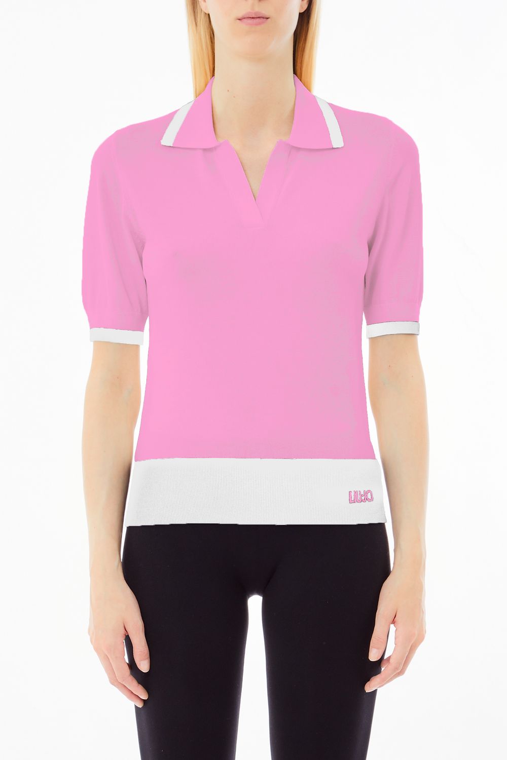 POLO VAN LIU JO TA5093-MS022 C3592 CANDY POP/WH.MILK