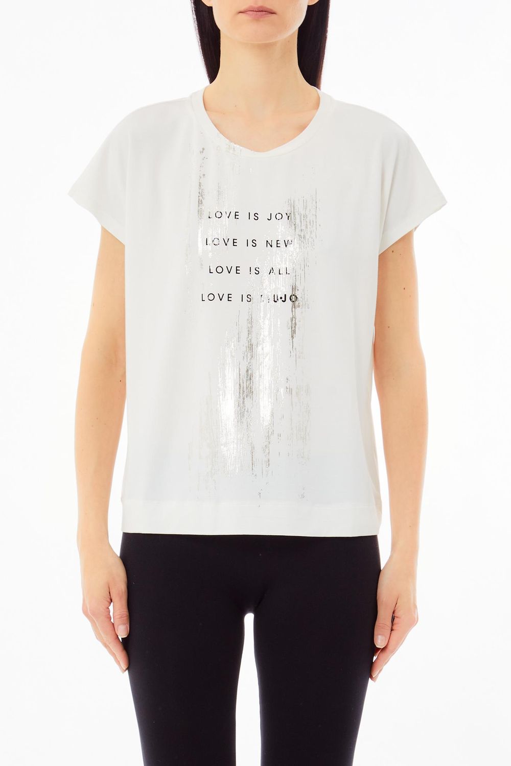 T-SHIRT VAN LIU JO TA5268-JS005 M9183 WHITE MILK LIUJO LOV