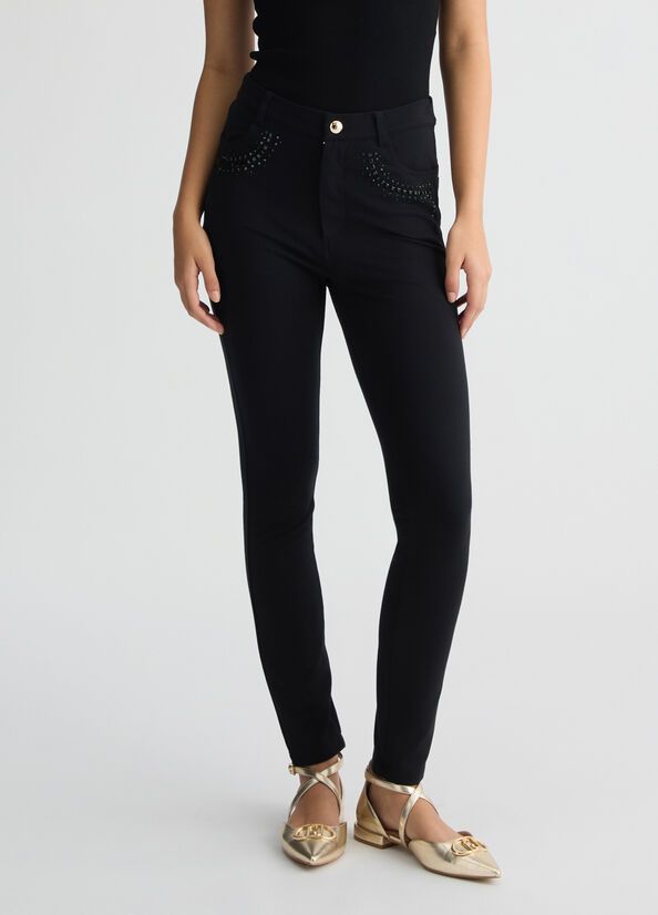 BROEK VAN LIU JO TA5166-JS182 B3280 NERO/STRASS