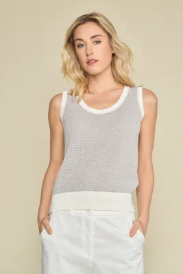 TOP VAN MARIE MERO TO60/GRE+WHI GRIJS/WIT