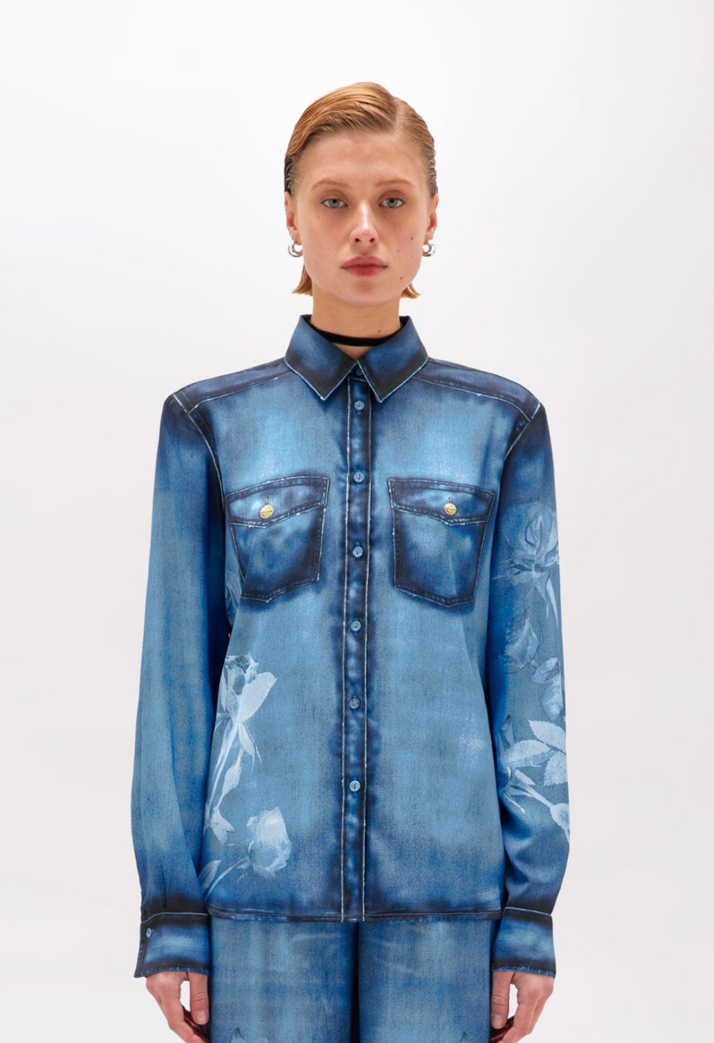 BLOES VAN BLUGIRL RA5070 T3836 M9231 Indigo shirt