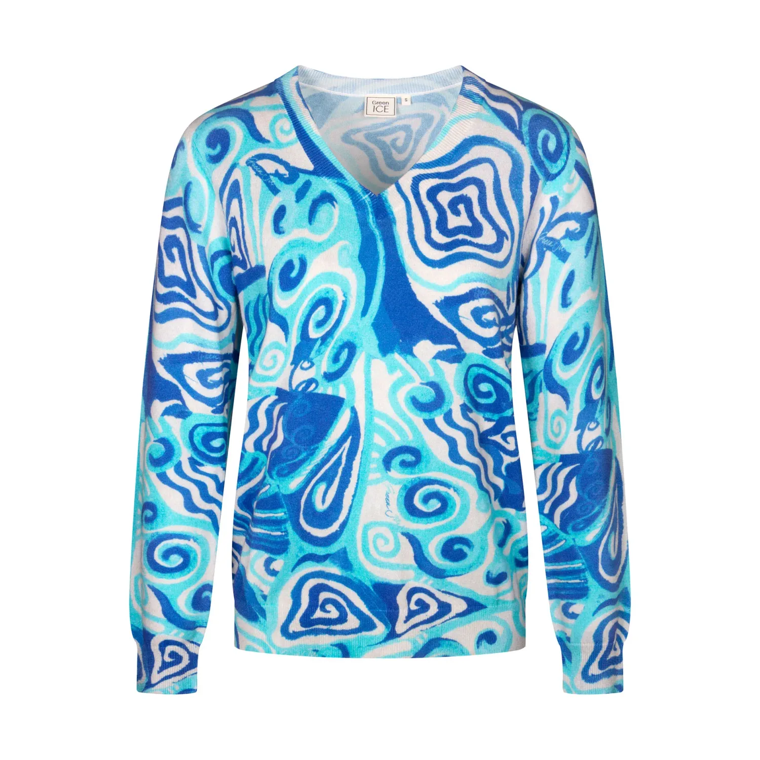 PULL VAN GREEN ICE NITAR  Blue