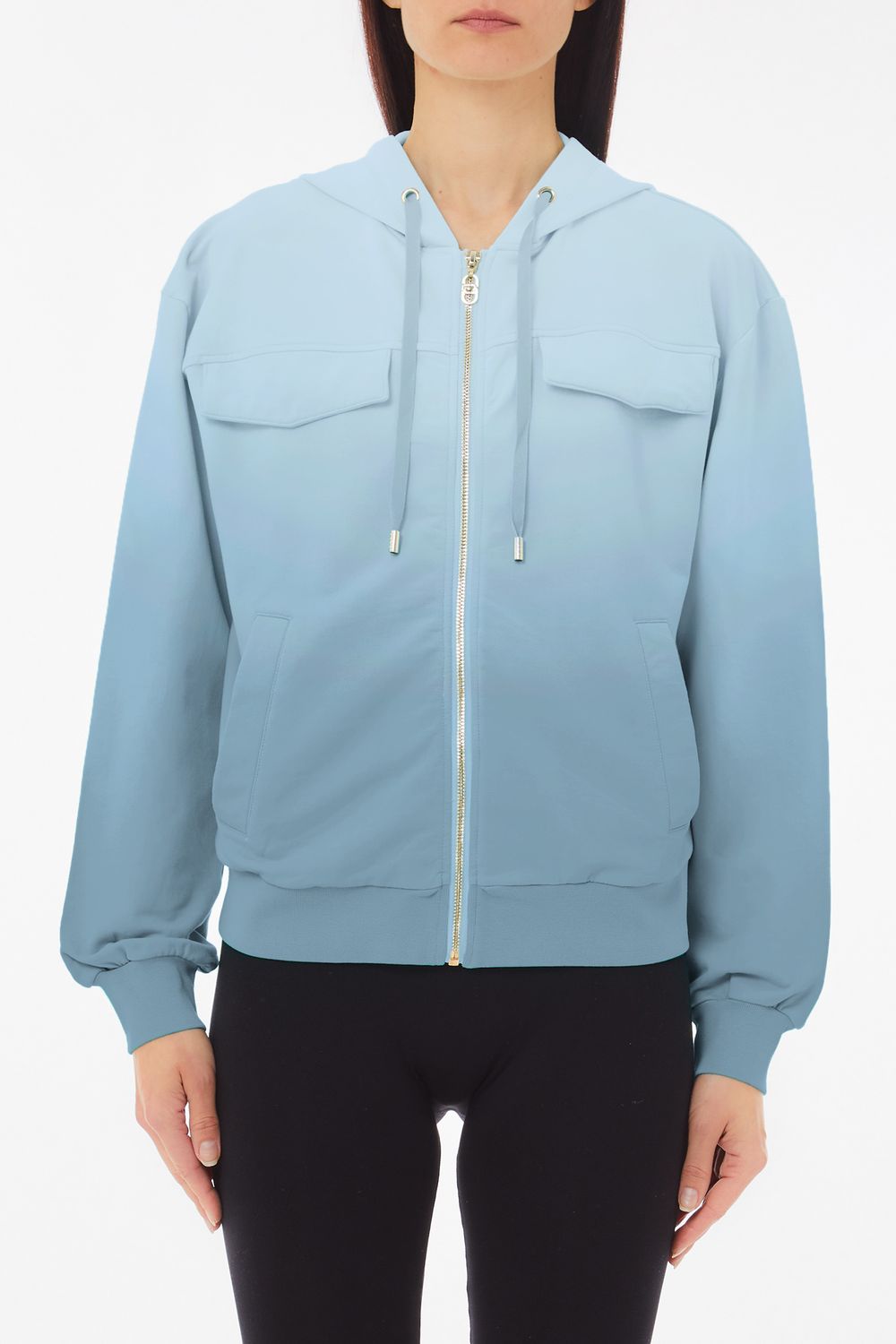 GILET VAN LIU JO TA5113-FS090 M9112 CRYSTAL BLUE/STRASS