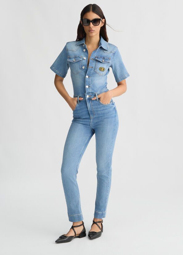 JUMPSUIT VAN LIU JO UA5178-D4811 78526 DEN.BLUE SW MATCH WA