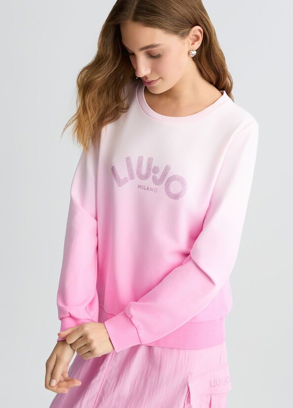 SWEATER VAN LIU JO TA5114-FS090 M9115 CANDY POP/STRASS
