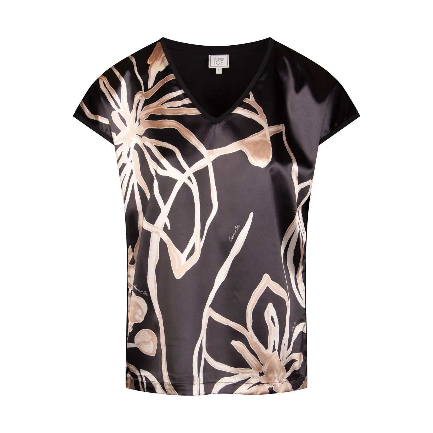 T-SHIRT VAN GREEN ICE KIMONO  Black