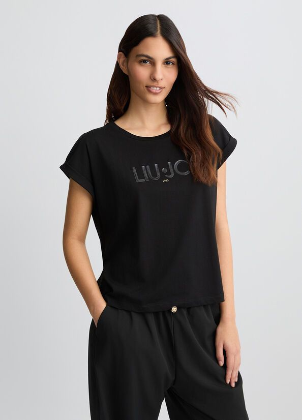 T-SHIRT VAN LIU JO TA5181-JS003 W9415 NERO/LIUJO