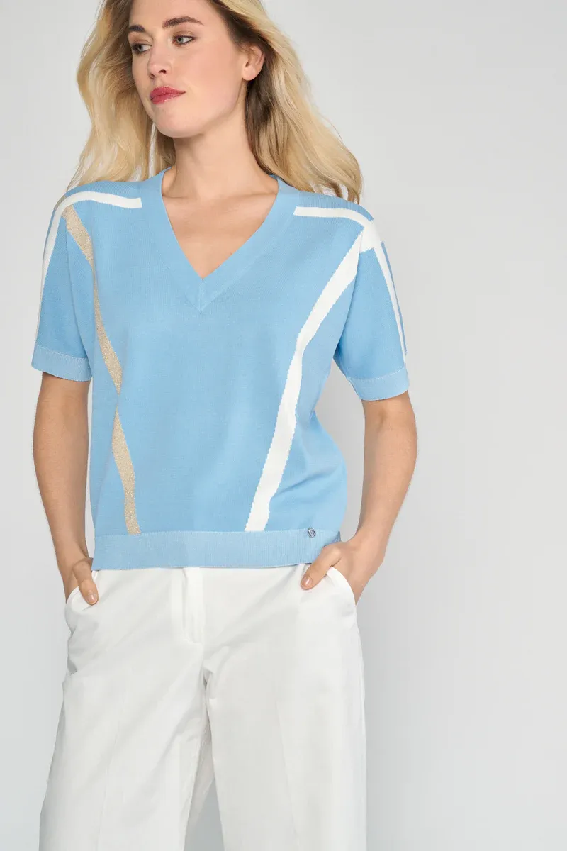 PULL VAN MARIE MERO PU62/SKY+WHI SKY/WHITE