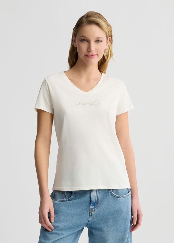 T-SHIRT VAN LIU JO TA5179-J6040 M9305 WHITE MILK/LIU JO ICON