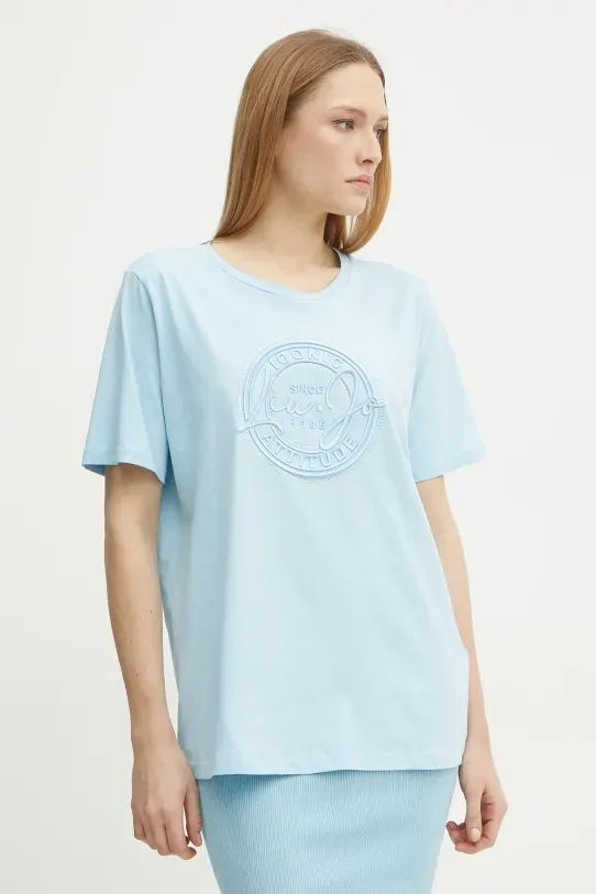 T-SHIRT VAN LIU JO TA5174-JS923 M9133 CRYSTAL BLUE ICONIC