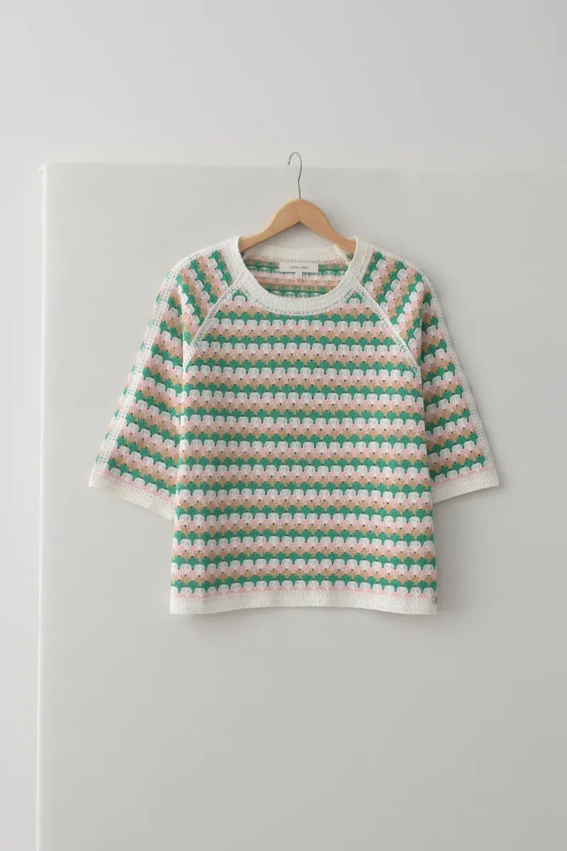 PULL VAN MARIE MERO PU47/CRE+APP GREEN