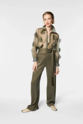 BROEK VAN NENETTE 39BB-ETHEL  0308.VERDE MILITARE
