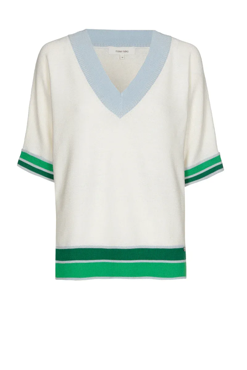 PULL VAN MARIE MERO PU39/CRE+GRN+APP CREAM/GREEN