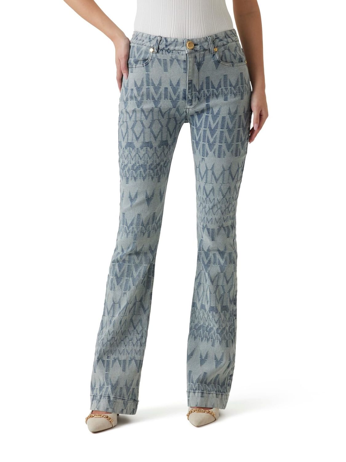 BROEK VAN MARCIANO BY GUESS 5YGA01 7354A MM1W MONOGRAM MID WASH