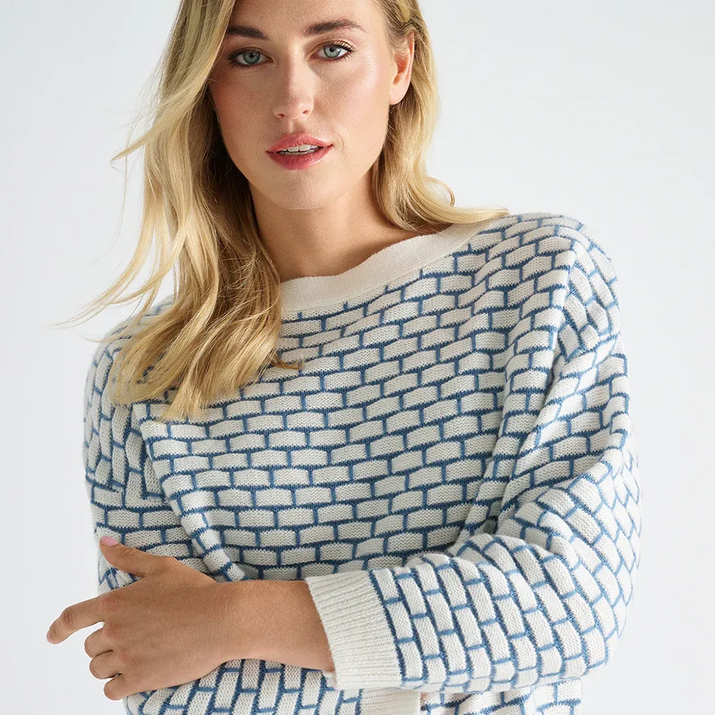 PULL VAN MARIE MERO PU35/CRE+JEA CREME/JEANS