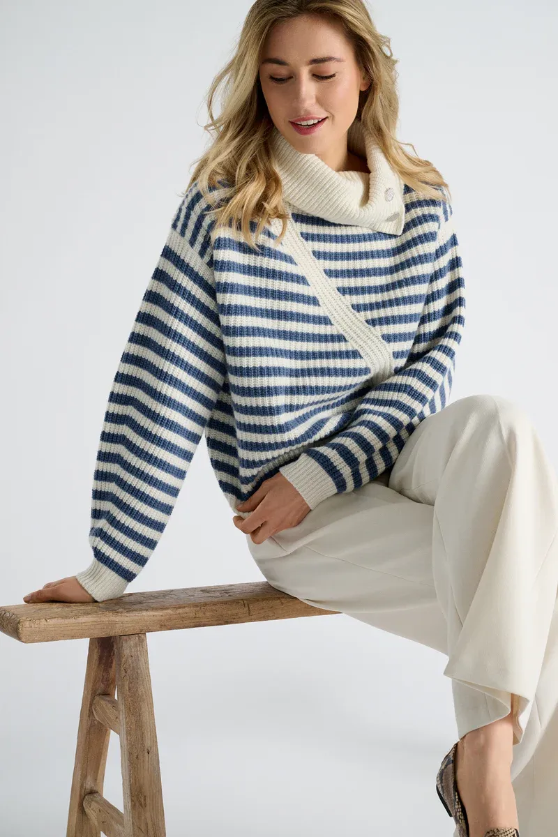 PULL VAN MARIE MERO PU41/CRE+JEA CREME/JEANS