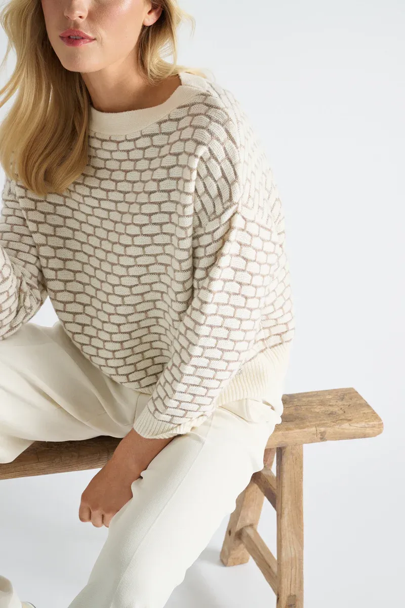 PULL VAN MARIE MERO PU35/CRE+BEI CREAM/BEIGE