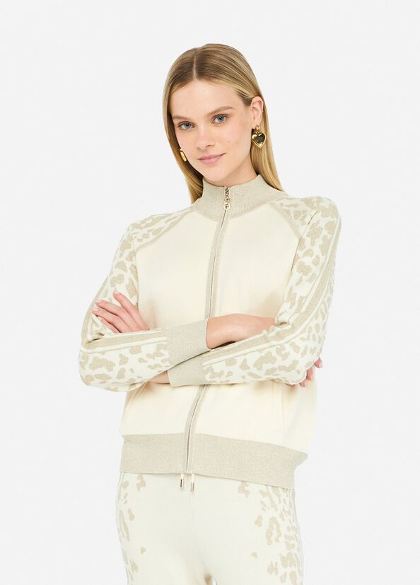 GILET VAN LIU JO TF5171-MS49I A4351 BCO LATTE/L.GOLD LUX