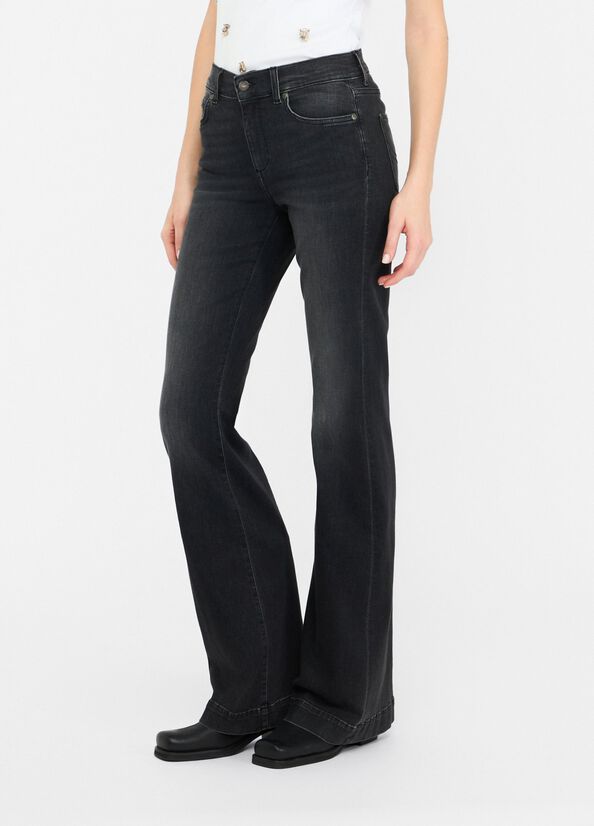 BROEK VAN LIU JO UF5061-DS615 87325 DEN.BLACK TOP AUTHEN