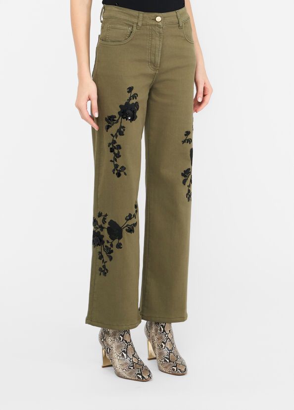 BROEK VAN LIU JO UF5245-T012A M9767 LIGHT MILITARY/NERO